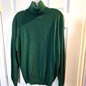 Emerald Green Cowl Turtleneck Sweater